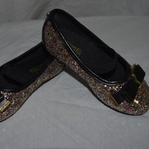 Michael Kors Tori Vista Glitter Bow Flats